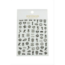 Zero Land Drnds Futbol Tattoo Dövme Sticker - Beyaz