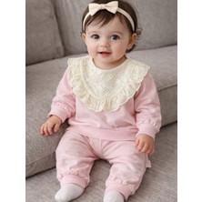 Saye Kids Dantel Yaka Kız Bebek Takım