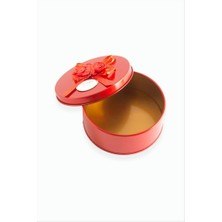 Zero Land Drnds Yuvarlak Boş Kırmızı Metal Kutu 9 cm - Kırmızı