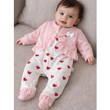 Saye Kids Bolerolu Kalpli Kız Bebek Tulum