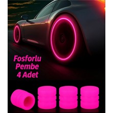 Genel Karanlıkta Parlayan 4’lü Renkli Lastik Sibop Kapağı Seti – Araba, Bisiklet ve Motosiklet Uyumlu