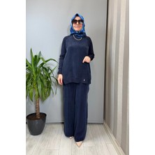 Miss Dalida Ön Kısmı Cupro Tunik Lacivert T26Y-6010