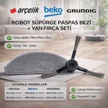 Öz Beyaz Eşya  Arçelik RS-9231 T   Robot Süpürge  Paspas Bezi +Fırça (Orjinal Y.parça)