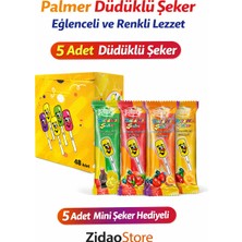 Emrah Gültekin Palmer Düdüklü Şeker 5 Adet + 5 Mini Şeker Hediyeli Okulda Bayramda Dağıtmalık Eğlenceli Şeker