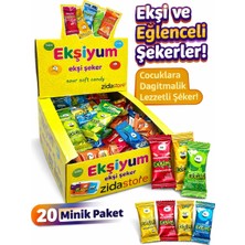 Emrah Gültekin Ekşiyum Ekşi Şeker 20 Minik Paket Ekşi Şeker Çocuklara Dağıtmalık Mini Ekşiyüz Şekerler