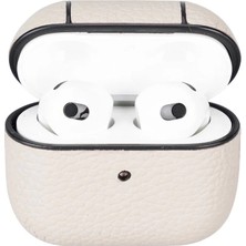 AyrStore Buğz Apple Airpods 3.nesil Uyumlu Deri Kılıf Juni Erc3 Bej