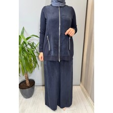 Miss Dalida T26Y-7010 Cupro Cepli Pantolon Etek Lacivert T26Y-7010