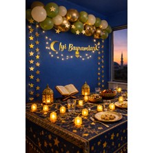 Pairla “3 Metre Led”, “iyi Bayramlar” Ramazan Süslemesi, Ramazan Hediyesi, Ramazan Bayramı Oda Mekan Süsleme Banner