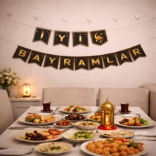 Pairla “3 Metre Led”, “iyi Bayramlar” Ramazan Süslemesi, Ramazan Hediyesi, Ramazan Bayramı Oda Mekan Süsleme Banner