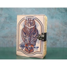 AyrStore Buğz Baykuşlu Deri Defter Model 3