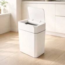 Bursev Sensörlü Çöp Kovası - Beyaz - 12 Lt