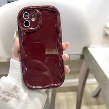Genel iPhone 11 - Şık Parlak Bordo Renkli Darbeye Dayanıklı Telefon Kılıfı