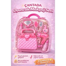 Denapcal Kız Çocuk Çantalı Oyuncak Makyaj Seti Güzellik Seti Rol Yapma Oyunu-Moda Rüzgarım