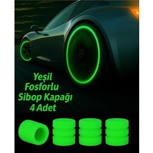 Genel Karanlıkta Parlayan 4’lü Renkli Lastik Sibop Kapağı Seti – Araba, Bisiklet ve Motosiklet Uyumlu