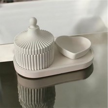 Genel 3 Parça Takı Kutusu ve Kalp Şeklinde Organizer - Dekoratif Ev Aksesuarı