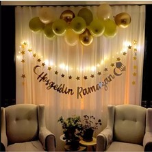 Pairla “3 Metre Led”, “iyi Bayramlar” Ramazan Süslemesi, Ramazan Hediyesi, Ramazan Bayramı Oda Mekan Süsleme Banner