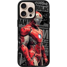 iPhone 14 Pro Uyumlu  Iron Man ( Demir Adam ) Tasarımlı Glossy Premium Kılıf