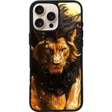iPhone 16 Pro Uyumlu Aslan Tasarımlı Glossy Premium Kılıf