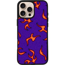 iPhone 14 Pro Uyumlu Retro Flame Patterns Tasarımlı Glossy Premium Kılıf
