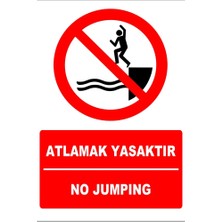 Tembel Baykuş Atlamak Yasaktır Türkçe-Ingilizce Uyarı Levhası 20X30 cm Forex
