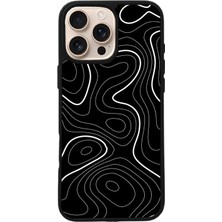 iPhone 15 Pro Uyumlu Çizgi Sanatı Tasarımlı Glossy Premium Kılıf