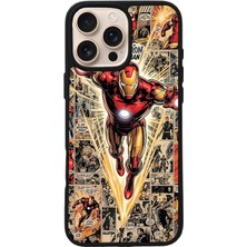 iPhone 16 Pro Uyumlu Iron Man ( Demir Adam ) Tasarımlı Glossy Premium Kılıf