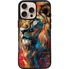 iPhone 16 Pro Uyumlu Aslan Tasarımlı Glossy Premium Kılıf