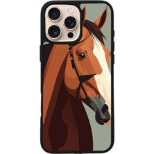 iPhone 16 Pro Uyumlu At Horse Tasarımlı Glossy Premium Kılıf