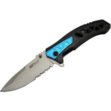 AyrStore Buğz Eco Lounge Mtech 4193 Mavi Kamp Çakı 21CM - Yarı Otomatik, Kemerlikli, Testere Detaylı, De