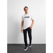 Back And Bond Ekru Erkek Regular Fit T-Shirt Regular Fıt Bisiklet Yaka Tshırt