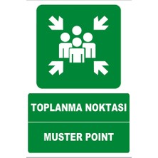 Tembel Baykuş Toplanma Noktası Türkçe-Ingilizce Uyarı Levhası 20X30 cm Forex