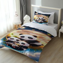 Ayda Oturan Pandalar Yatak Örtüsü M23