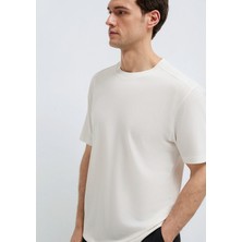 Mavi Soft-Premium Ekru (Tencel™) Liyosel Karışımlı Tişört 0613468-70057