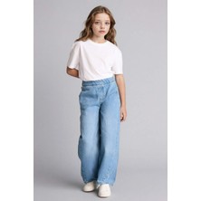 DeFacto %100 Pamuk Balloon Fit Jean Pantolon Kız Çocuk G0248A826SM
