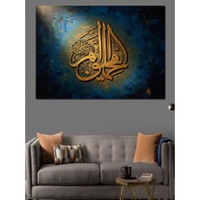 Tablomega Altın Hat Sanatı Mistik Sembol Dekoratif Kanvas - Mdf Ahşap Tablo