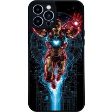 iPhone 12 Pro Max Uyumlu Iron Man ( Demir Adam ) Tasarımlı Glossy Premium Kılıf