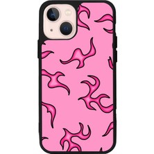 iPhone 15 Uyumlu Retro Flame Patterns Tasarımlı Glossy Premium Kılıf