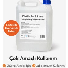 Negok Distile Su 5 Litre Saflaştırılmış Deiyonize Saf Su Çok Amaçlı Kullanım 1 Adet