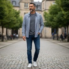 Eren Style Uzun Kol Linen Keten Klasik 4 Mevsim Giyilebilen Pamuklu Gömlek
