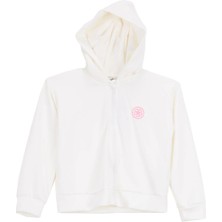 Jeep Kapüşon Yaka Kırık Beyaz Kız Çocuk Sweatmont J6SG-SWT7631