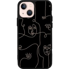iPhone 15 Plus Uyumlu Line Art Tasarımlı Glossy Premium Kılıf