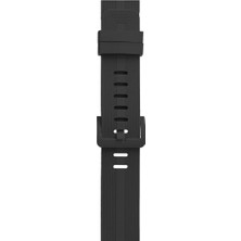 Lims Store Newface Apple Watch 38MM KR408 Çizgili Silikon Kordon - Koyu Gri