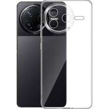Case World Caseworld Xiaomi Poco F7 Pro ile Uyumlu Kapak Kamera Korumalı Süper Silikon Şeffaf Kılıf