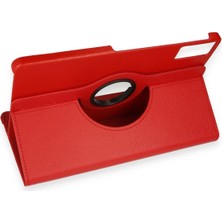 Lims Store Newface Xiaomi Redmi Pad Se Kılıf 360 Tablet Deri Kılıf - Kırmızı