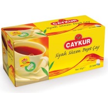 Negok Çaykur Siyah Süzen Poşet Çay 2 gr 25 Adet (Net 50GR)