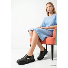 Mammamia Kadın Bağcıksız Hakiki Deri Yürüyüş Özellikli Otopedik Günlük  Ayakkabı M27YA/3945