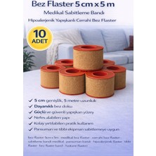 Paxteks Bez Flaster 5 cm x 5 M Sabitleyici Tıbbi Bant Güçlü Yapışkanlı 10 Adet