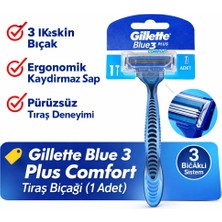 Paxteks Jilet Blue 3 Plus Comfort Tıraş Bıçağı 1 Adet – 3 Bıçaklı Ergonomik Saplı Erkek Tıraş Bıçağı