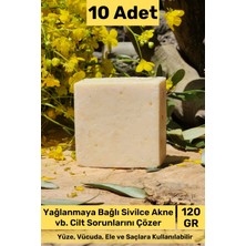 Carlburn #sabun %100 Doğal Güzel Kokulu El Yüz Saç Cilt Vücut Orijinal Bitkisel Limon Sabunu 120G - 10 Adet