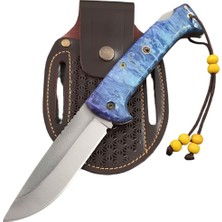 El Yapımı N690 Böhler Çelik Kilitli Yaylı Epoksi Outdoor Kamp ve Av Cep Çakısı